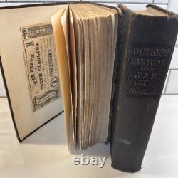 Histoire du sud de la guerre Vol 1 & 2 Edward Pollard 1866 Livre - HC Guerre de Sécession