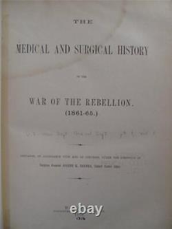 Histoire médicale et chirurgicale de la guerre civile 1870-1883 Ensemble original relié