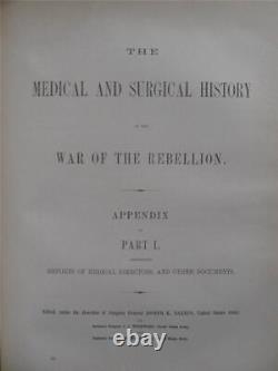 Histoire médicale et chirurgicale de la guerre civile 1870-1883 Ensemble original relié