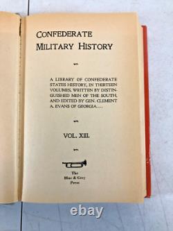 Histoire militaire confédérée, 11 volumes, Édité par le général Clement Evans, EB-1