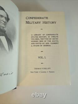 Histoire militaire confédérée, ensemble de 12 volumes, 1962, Thomas Yoseloff, Guerre de Sécession