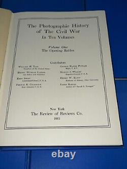 Histoire photographique de la guerre civile en 10 volumes Livres Miller 1912 en très bon état