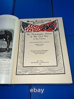 Histoire photographique de la guerre civile en 10 volumes Livres Miller 1912 en très bon état