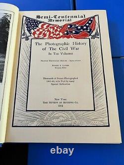 Histoire photographique de la guerre civile en 10 volumes Livres Miller 1912 en très bon état