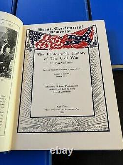 Histoire photographique de la guerre civile en 10 volumes Livres Miller 1912 en très bon état