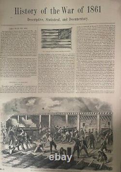 Histoire picturale de la guerre civile de Frank Leslie de 1862 Volume 1