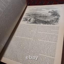 Histoire picturale de la guerre civile de Harpers, volumes 1 et 2, antique vintage de 1868