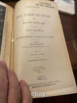 Histoires des différents régiments et bataillons de la Caroline du Nord II, III et V
