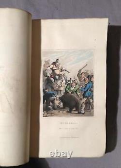 Hudibras de Butler en 1819: Satire sur la guerre civile anglaise. 12 planches en couleur à l'aquatinte. 2 volumes.