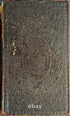 Hymnaire méthodiste wesleyen de 1864 Rev W. H. Brewster Reliure en cuir de l'époque de la guerre civile