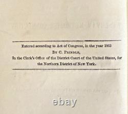 Hymnaire méthodiste wesleyen de 1864 Rev W. H. Brewster Reliure en cuir de l'époque de la guerre civile