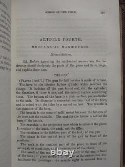 Instructions pour l'artillerie de campagne 1861 Première édition Manuel de la Guerre Civile Mylar
