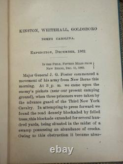 Kinston Whitehall Goldsboro Nc Expédition Howe 1ère Édition Livre RARE de la Guerre Civile