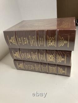 LA GUERRE CIVILE Ensemble de livres en cuir Easton Press SIGNÉ PAR SHELBY FOOTE Militaire - Scellé