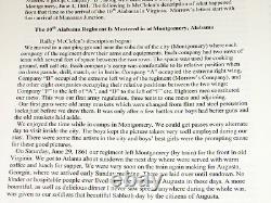 LA GUERRE CIVILE LE 10ème RÉGIMENT DE L'ALABAMA LES LETTRES DE DEUX RECRUES D'INFANTERIE! LIVRE