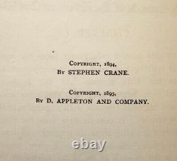 L'INSIGNE ROUGE DE LA VALEUR, par Stephen Crane, 1896 Guerre Civile Première édition
