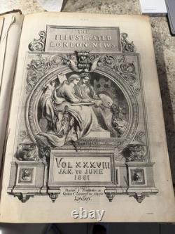 L'Illustrated London News Vol. XXXVIII Jan. Juin 1861 Imagerie de la Guerre Civile
