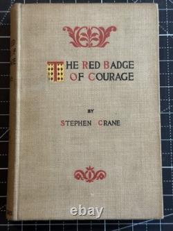 L’Insigne rouge du courage Stephen Crane 1896 Appleton Édition ancienne Relié