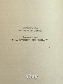 L’Insigne rouge du courage Stephen Crane 1896 Appleton Édition ancienne Relié