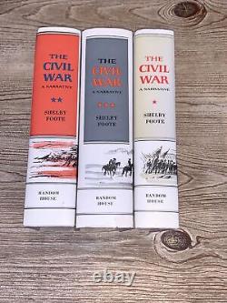 La Guerre Civile Un Récit (3 Volumes) Couverture Rigide Par Foote, Shelby