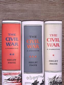 La Guerre Civile Un Récit (3 Volumes) Couverture Rigide Par Foote, Shelby