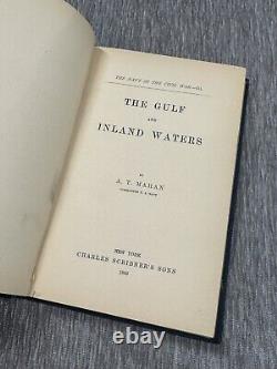 La Marine pendant la Guerre Civile 1883 Ensemble de 3 livres Côte Atlantique Charleston SC Cartes