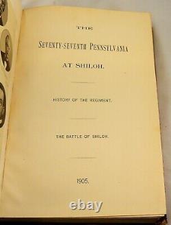 La Septième-septième Pennsylvanie 1905 Première Édition CIVIL War Military Shiloh