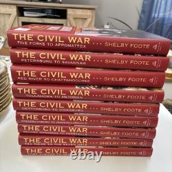 La guerre civile : Un récit par Shelby Foote, ensemble de 9 livres en édition reliée, vintage 1974 La guerre civile : Un récit par Shelby Foote, ensemble de 9 livres en édition reliée, vintage 1974