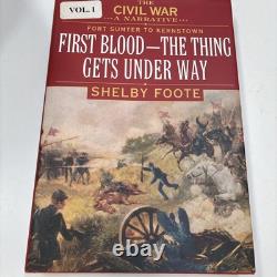La guerre civile : Un récit par Shelby Foote, ensemble de 9 livres en édition reliée, vintage 1974
