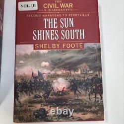 La guerre civile : Un récit par Shelby Foote, ensemble de 9 livres en édition reliée, vintage 1974