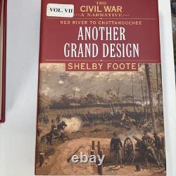 La guerre civile : Un récit par Shelby Foote, ensemble de 9 livres en édition reliée, vintage 1974