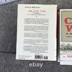 La guerre civile de Shelby Foote 1ère édition 1958, 1963, 1974 Couverture rigide 3 volumes