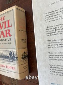 La guerre de Sécession : un récit, Shelby Foote, lot de 3 volumes, premières éditions Random House