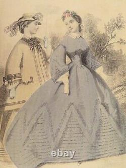 La mode de la guerre civile de 1864 : Robes, vêtements, coiffures, mode artisanale dans le magazine Peterson's.