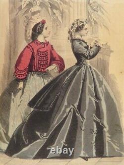 La mode de la guerre civile de 1864 : Robes, vêtements, coiffures, mode artisanale dans le magazine Peterson's.