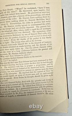 Le Général Butler à La Nouvelle-Orléans Parton 1864 SIGNÉ Goodall Livre Antique de la Guerre Civile
