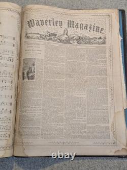Le Magazine Illustré Waverley Moses A. Dow Vol 22-24 1861-1862 Époque de la Guerre Civile