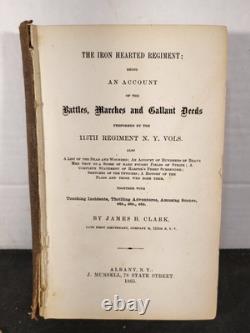 Le Régiment au Cœur de Fer édition rare de la Guerre Civile 1ère édition 1865