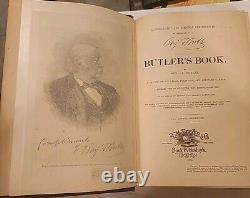 Le livre de Butler par le Major Général Benjamin Butler 1892 Autobiographie signée de la guerre civile