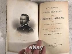 Le registre chronologique de Hitchcock : livre d'histoire antique sur la Guerre Civile Américaine.
