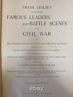 Leaders célèbres et scènes de bataille de la guerre civile 1869 Édition illustrée reliée