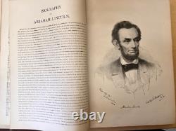 Leaders célèbres et scènes de bataille de la guerre civile 1869 Édition illustrée reliée