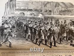 Leaders célèbres et scènes de bataille de la guerre civile 1869 Édition illustrée reliée