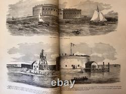 Leaders célèbres et scènes de bataille de la guerre civile 1869 Édition illustrée reliée
