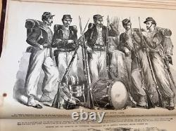 Leaders célèbres et scènes de bataille de la guerre civile 1869 Édition illustrée reliée