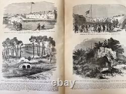 Leaders célèbres et scènes de bataille de la guerre civile 1869 Édition illustrée reliée