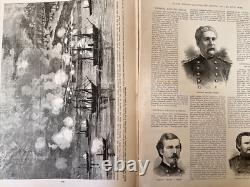 Leaders célèbres et scènes de bataille de la guerre civile 1869 Édition illustrée reliée