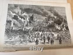 Leaders célèbres et scènes de bataille de la guerre civile 1869 Édition illustrée reliée