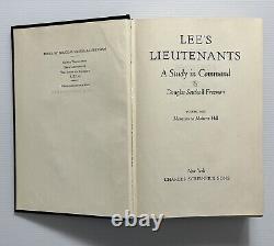 Les Lieutenants de Lee par Douglas Southall Freeman - Ensemble de 3 volumes, guerre civile, relié, 1942-44.