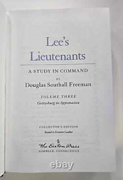 Les lieutenants de Lee, une étude du commandement par Douglas Southall Freeman, Easton Press